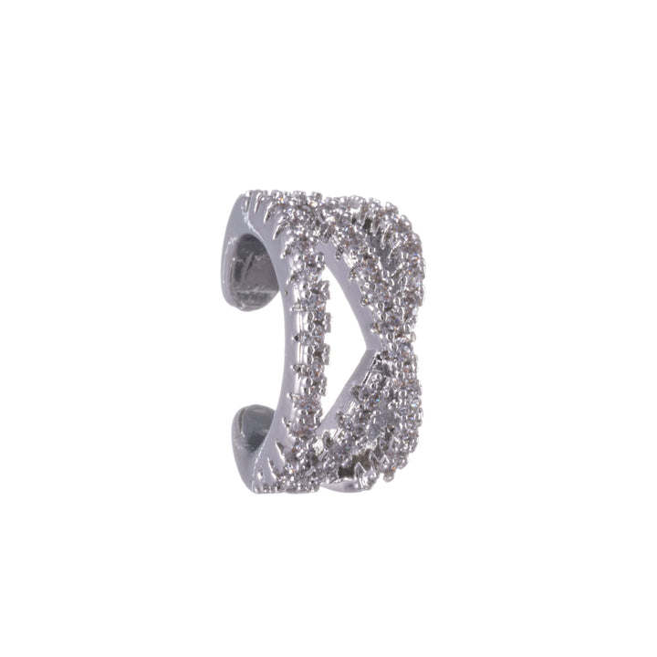 Kolmerivinen zirkonia rustokoru ear cuff 1kpl