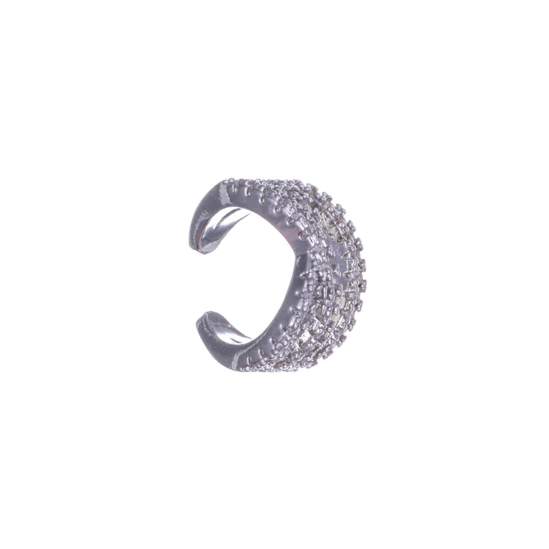 Kolmerivinen zirkonia rustokoru ear cuff 1kpl