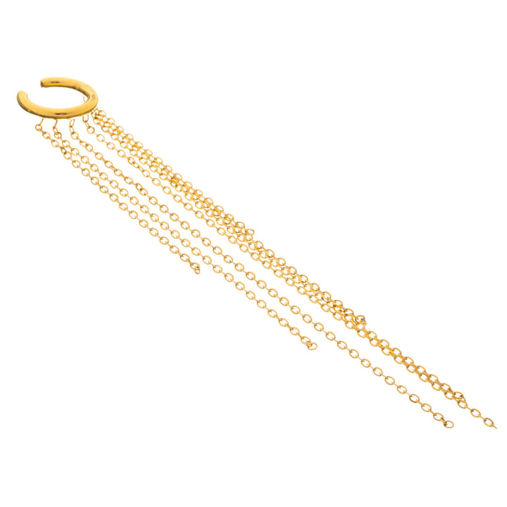 Långa kedjor ring öronmanschett med brosk (Stål 316L)