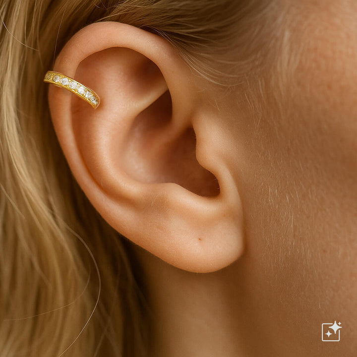 Kapea zirkonia kivellinen rustokoru ear cuff