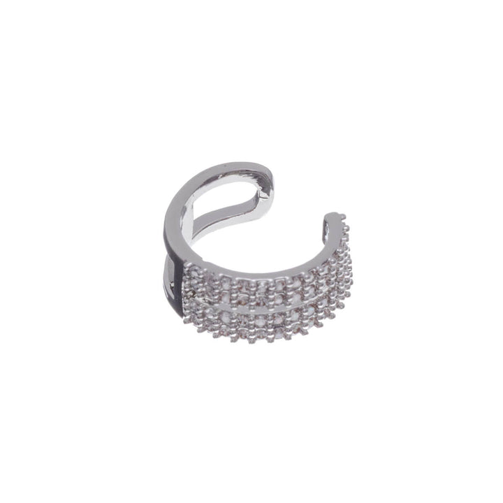 Zirkonia verzierter zweireihiger Rust-Ohrring Ear Cuff