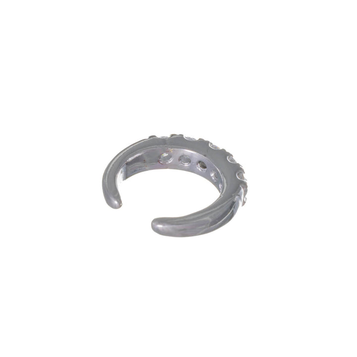 Single-row ear cuff with zirconia stones