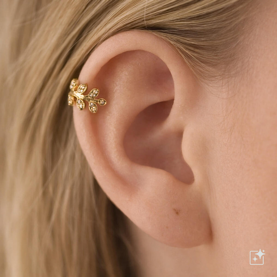 Oksa ear cuff zirkoneilla