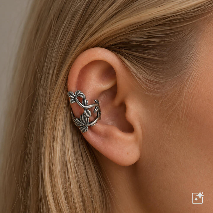 Blatt-Ear-Cuff-Ohrschmuck (Chirurgenstahl 316L)
