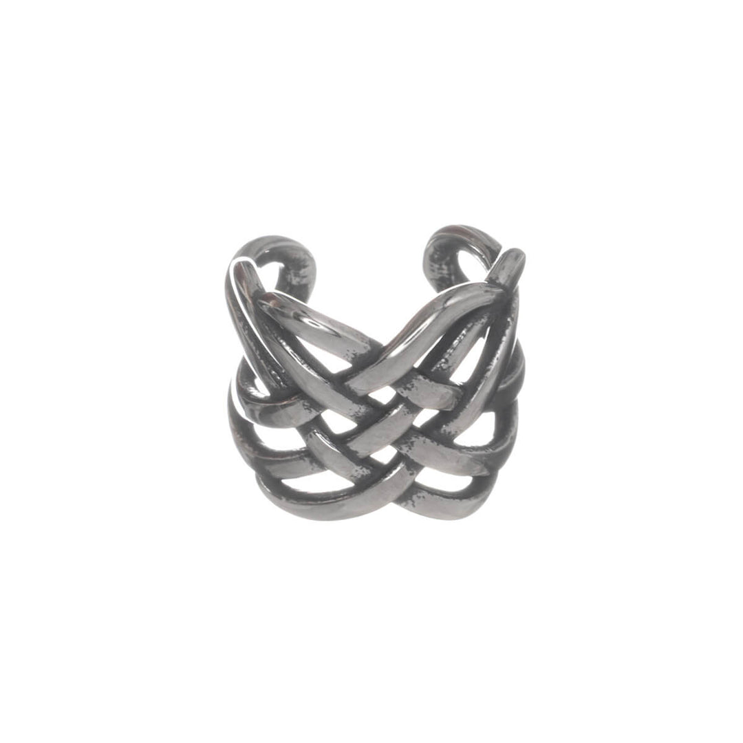 Kreuzgeflochtener Ohrklemmen-Ohrschmuck (Chirurgenstahl 316L)