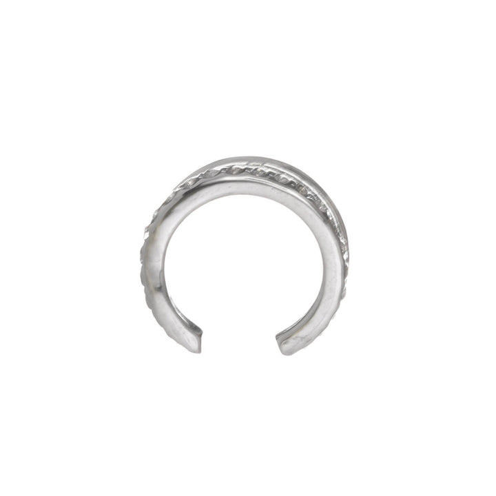 Zweireihiger Ear Cuff mit Zirkonia-Steinen (Edelstahl 316L)