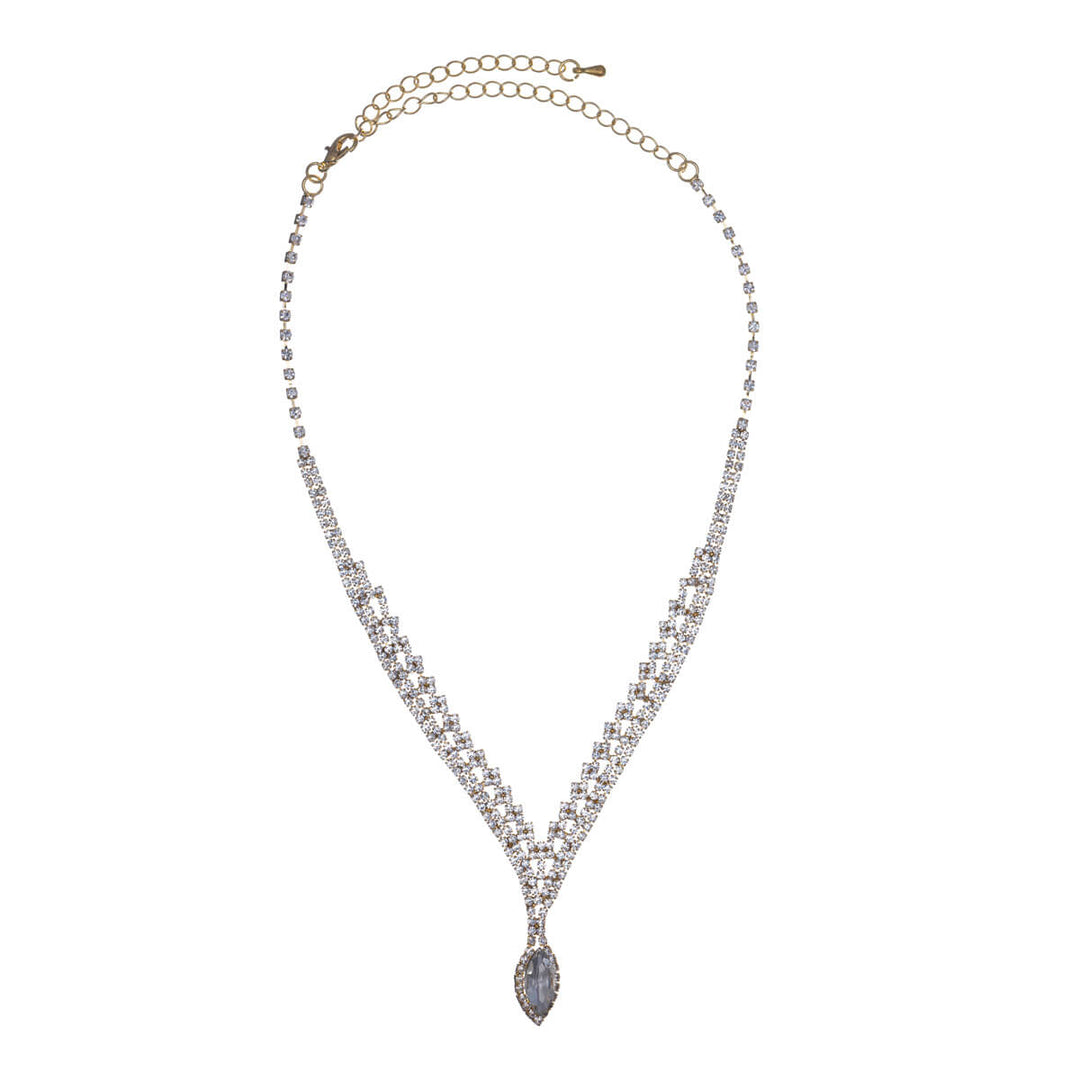 Markise Anhänger festliche Halskette + Ohrringe