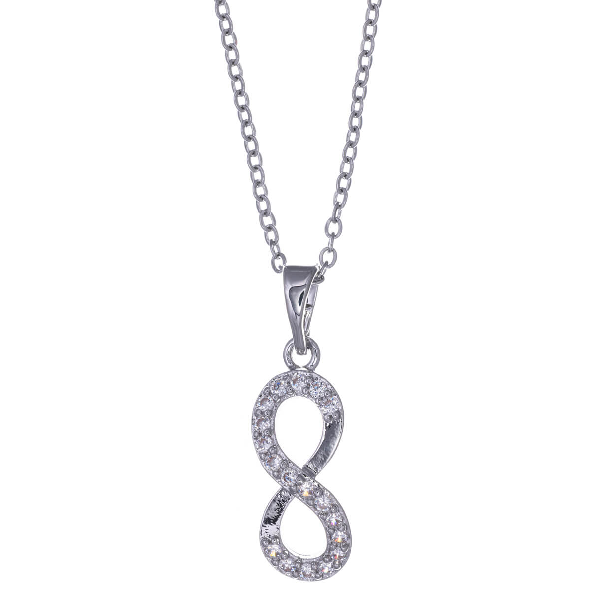 Infinity pendant necklace 38cm infinity jewellery (Steel 316L)