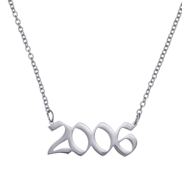 Year of birth necklace 54cm (Steel 316L)