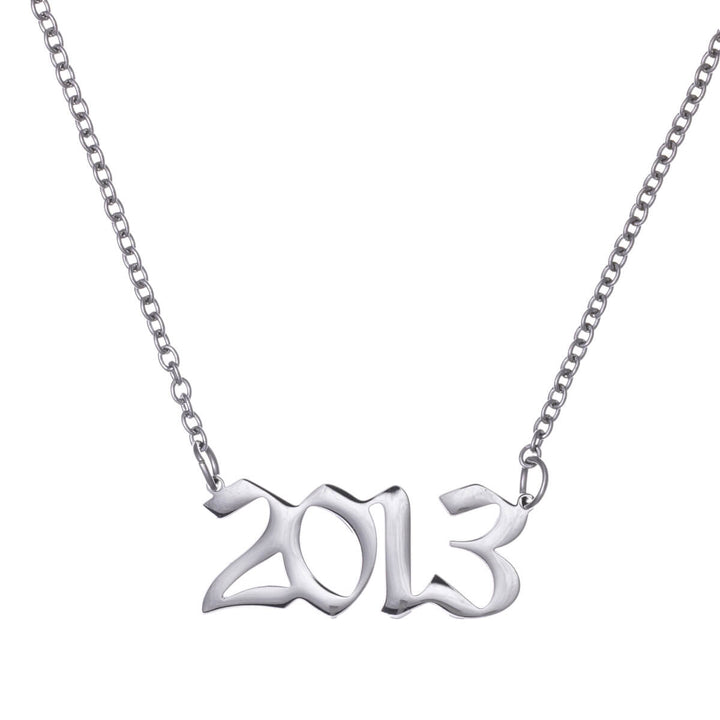 Year of birth necklace 54cm (Steel 316L)