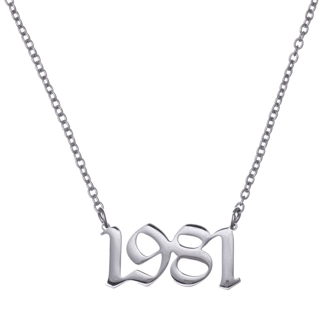 Year of birth necklace 54cm (Steel 316L)