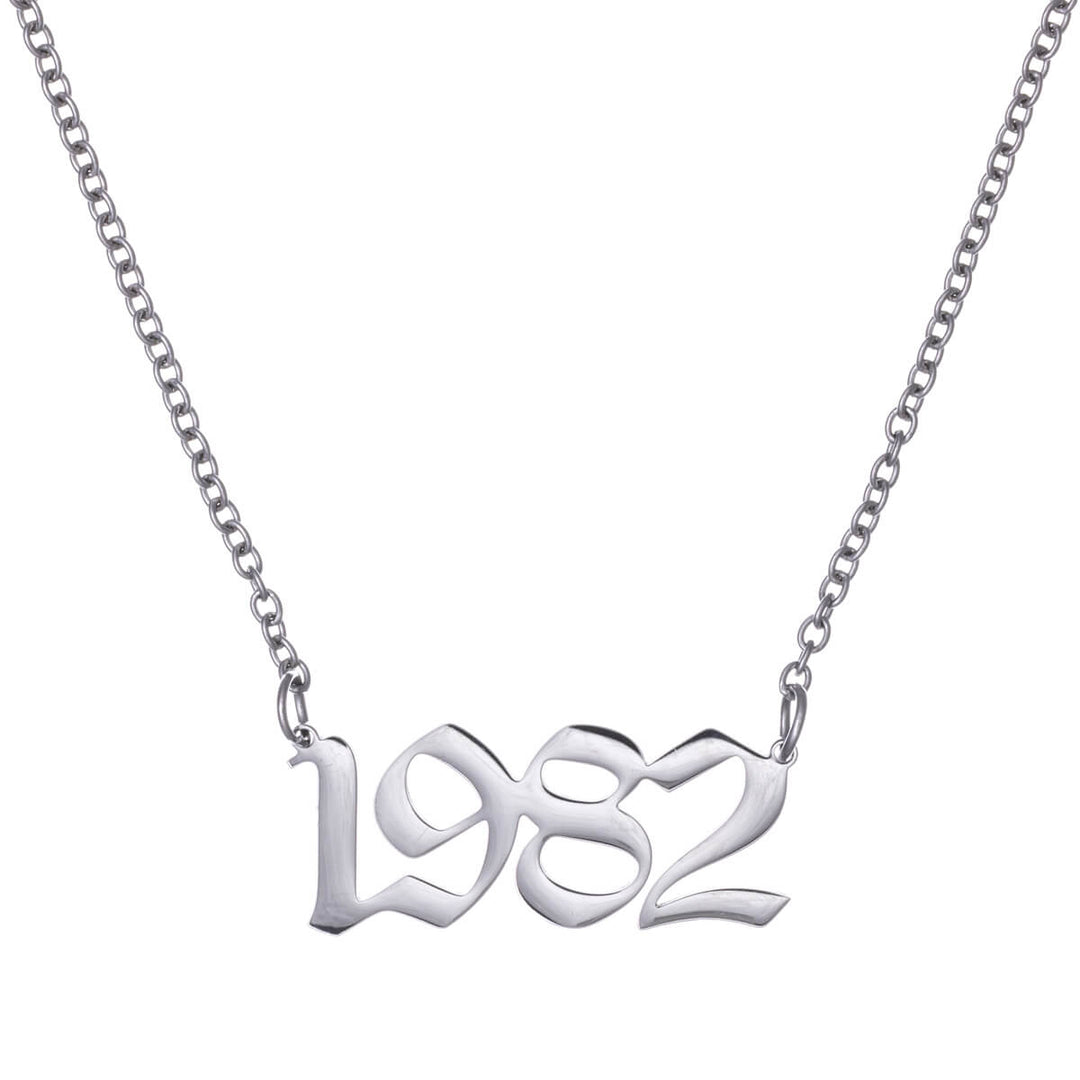 Year of birth necklace 54cm (Steel 316L)