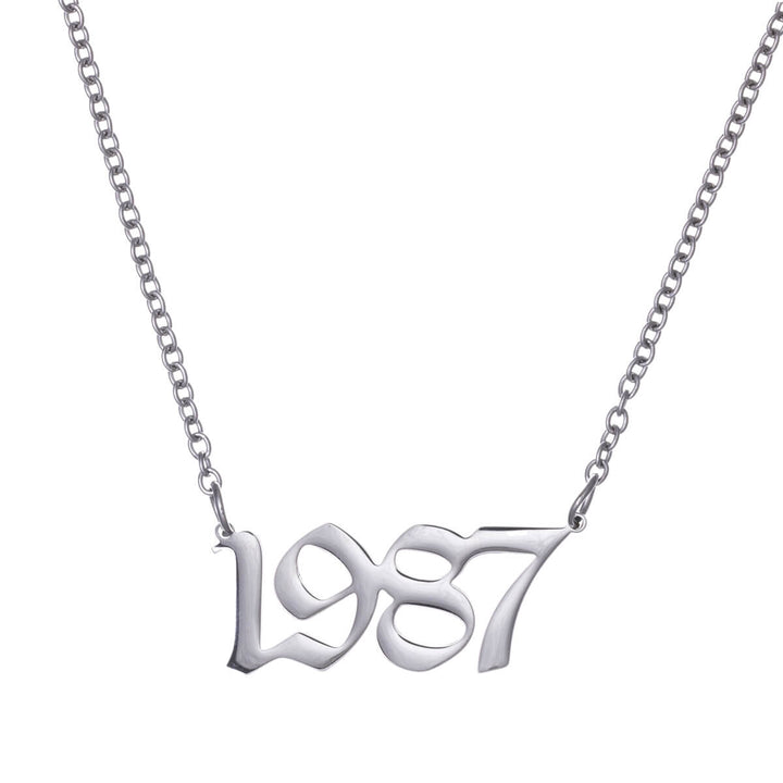 Year of birth necklace 54cm (Steel 316L)