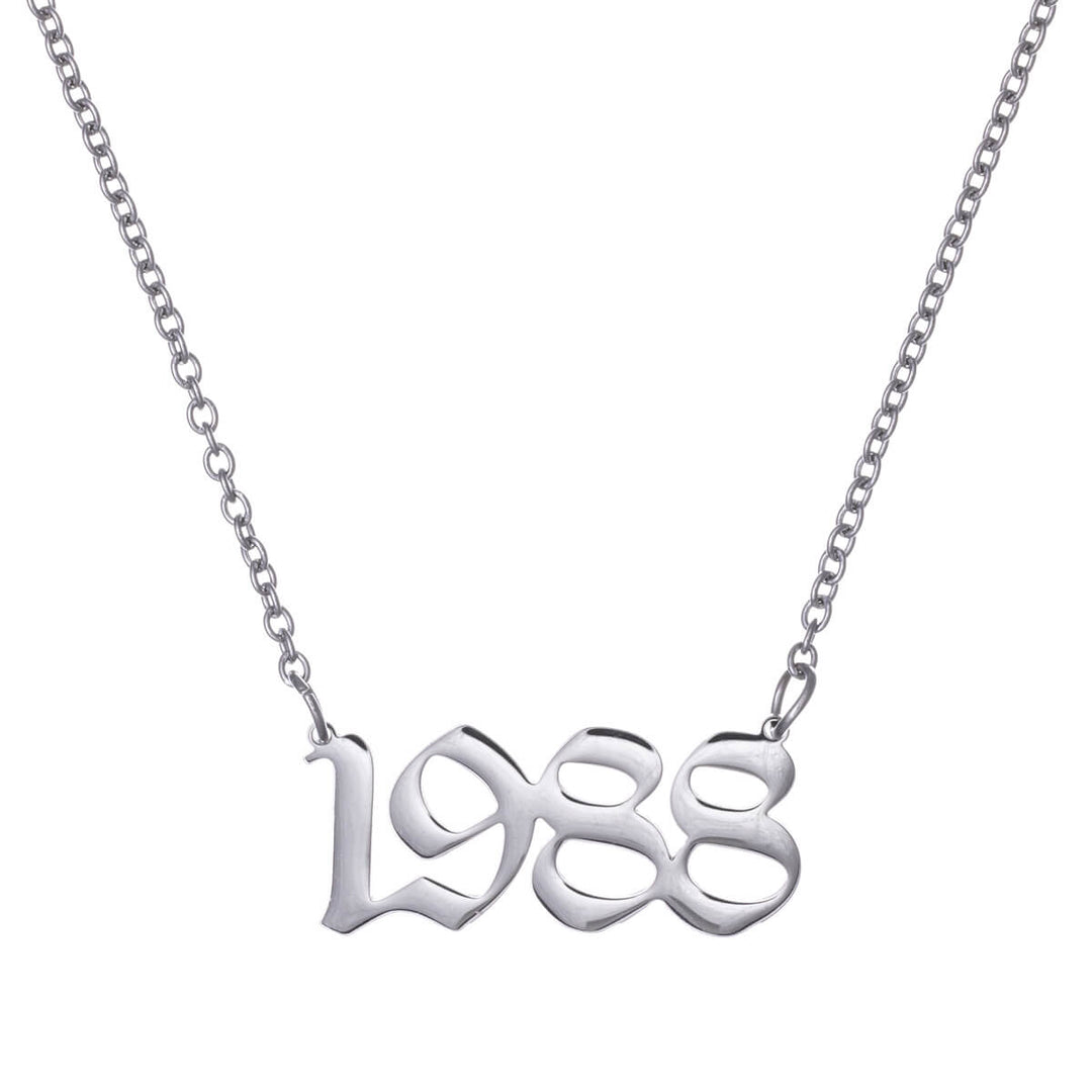 Year of birth necklace 54cm (Steel 316L)