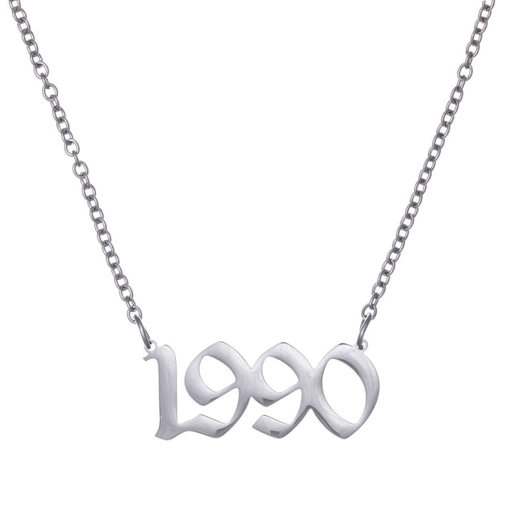 Year of birth necklace 54cm (Steel 316L)