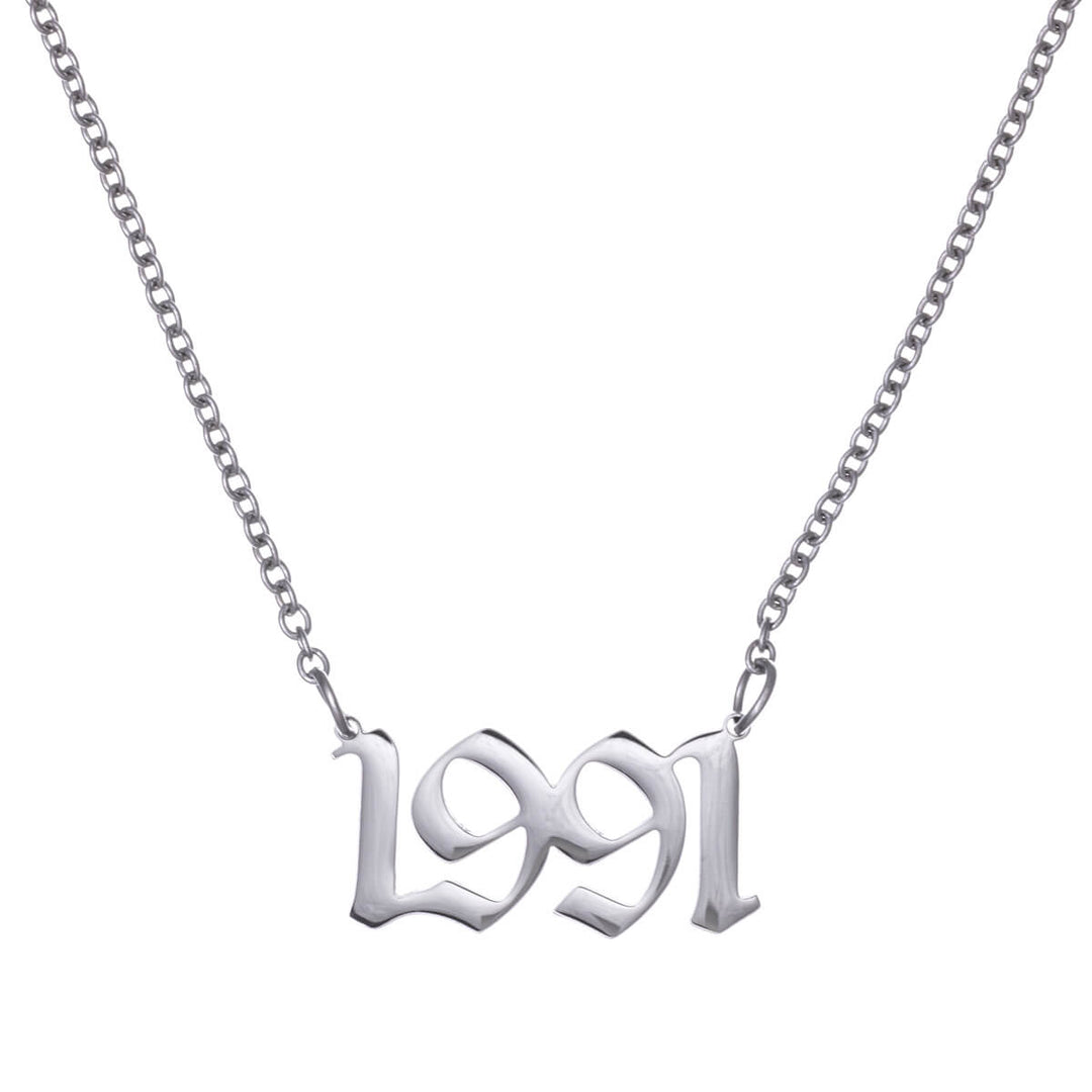 Year of birth necklace 54cm (Steel 316L)