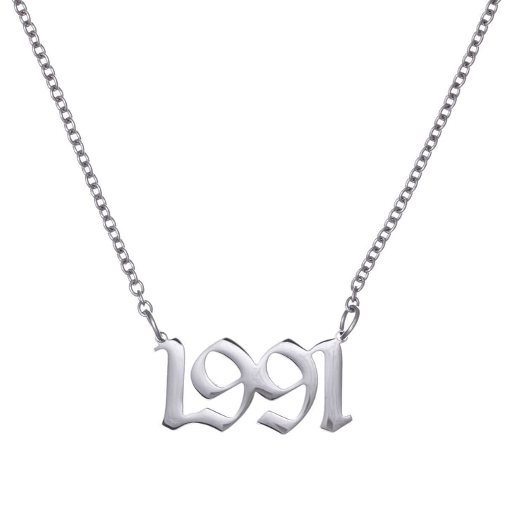 Year of birth necklace 54cm (Steel 316L)