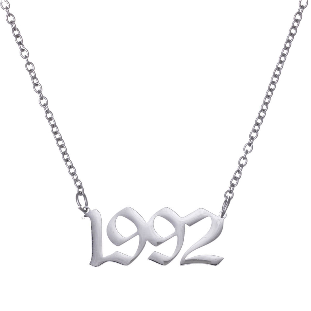 Year of birth necklace 54cm (Steel 316L)