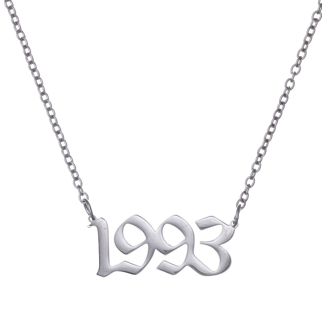 Year of birth necklace 54cm (Steel 316L)