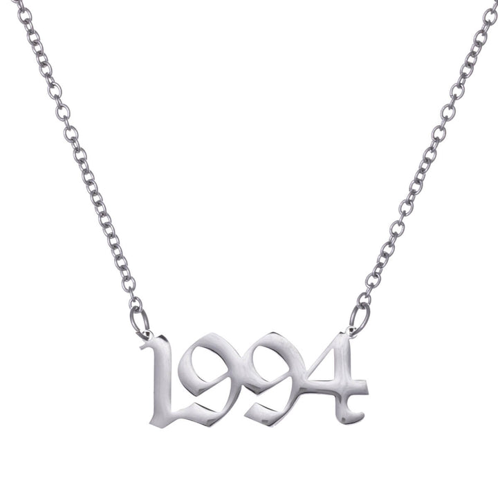 Year of birth necklace 54cm (Steel 316L)