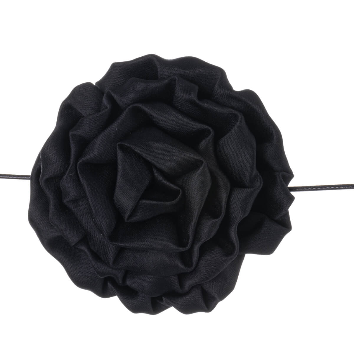 Binding flower choker necklace with cord