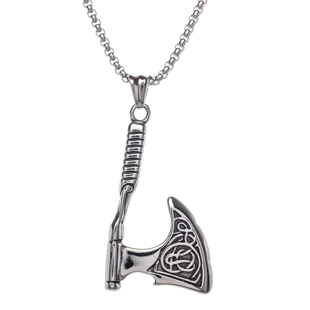 Engraved Viking axe necklace (Steel 316L)
