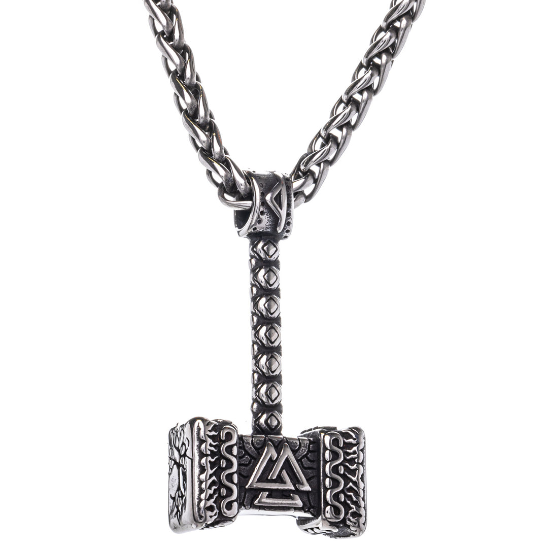 Mjölnir valkyrian riipus kaulakoru (Teräs 316L)