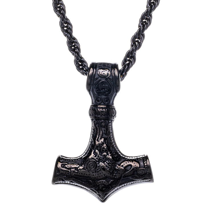 Mjölnir Thor's hammer pendant necklace (Steel 316L)