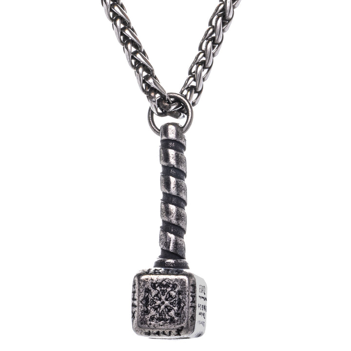 Mjölnir Thor's Hammer Anhänger Halskette (Stahl 316L)