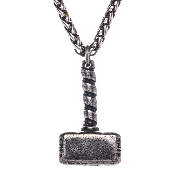 Mjölnir Thor's Hammer Anhänger Halskette (Stahl 316L)