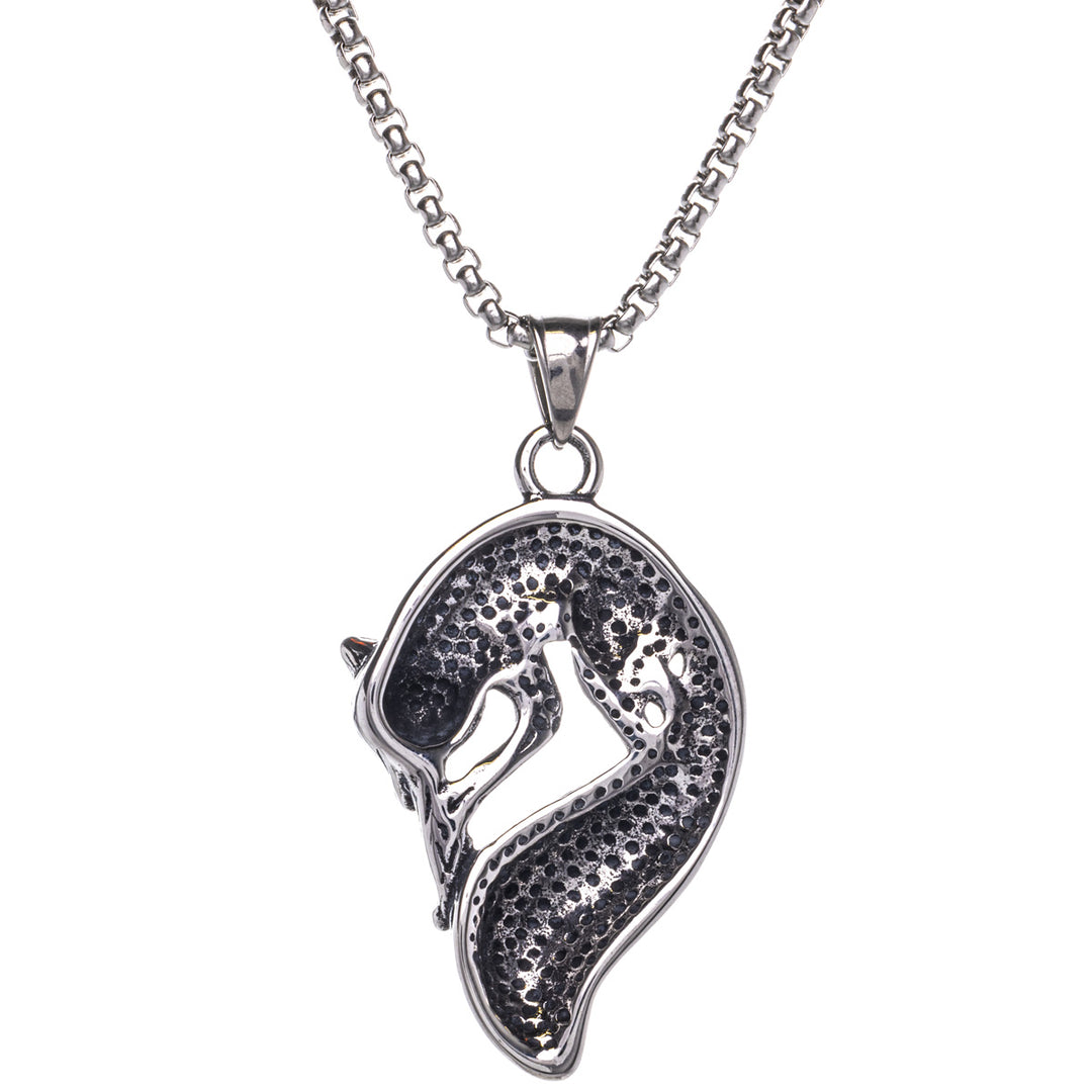 Fox pendant necklace (Steel 316L)