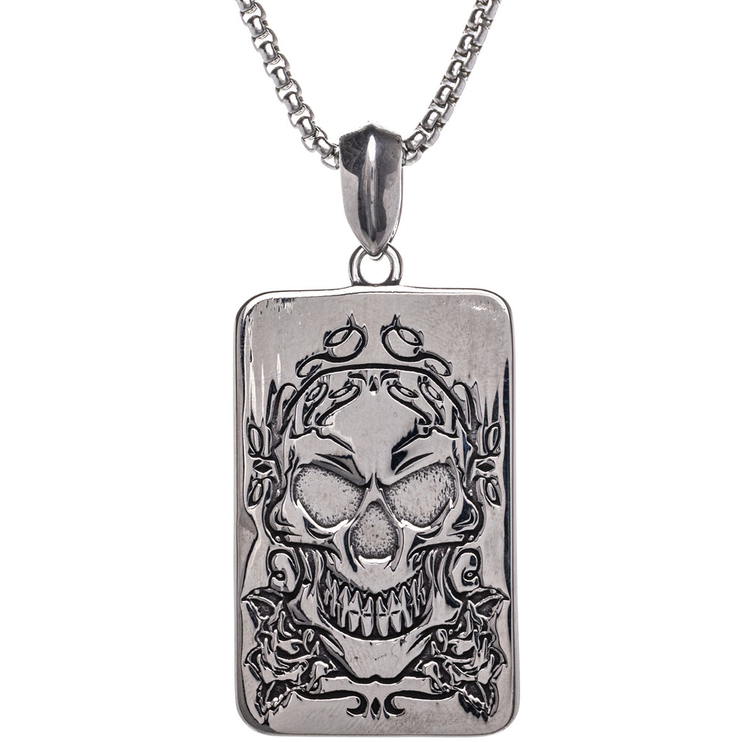 Rock spiritual ace of spades playing cards pendant necklace (Steel 316L)