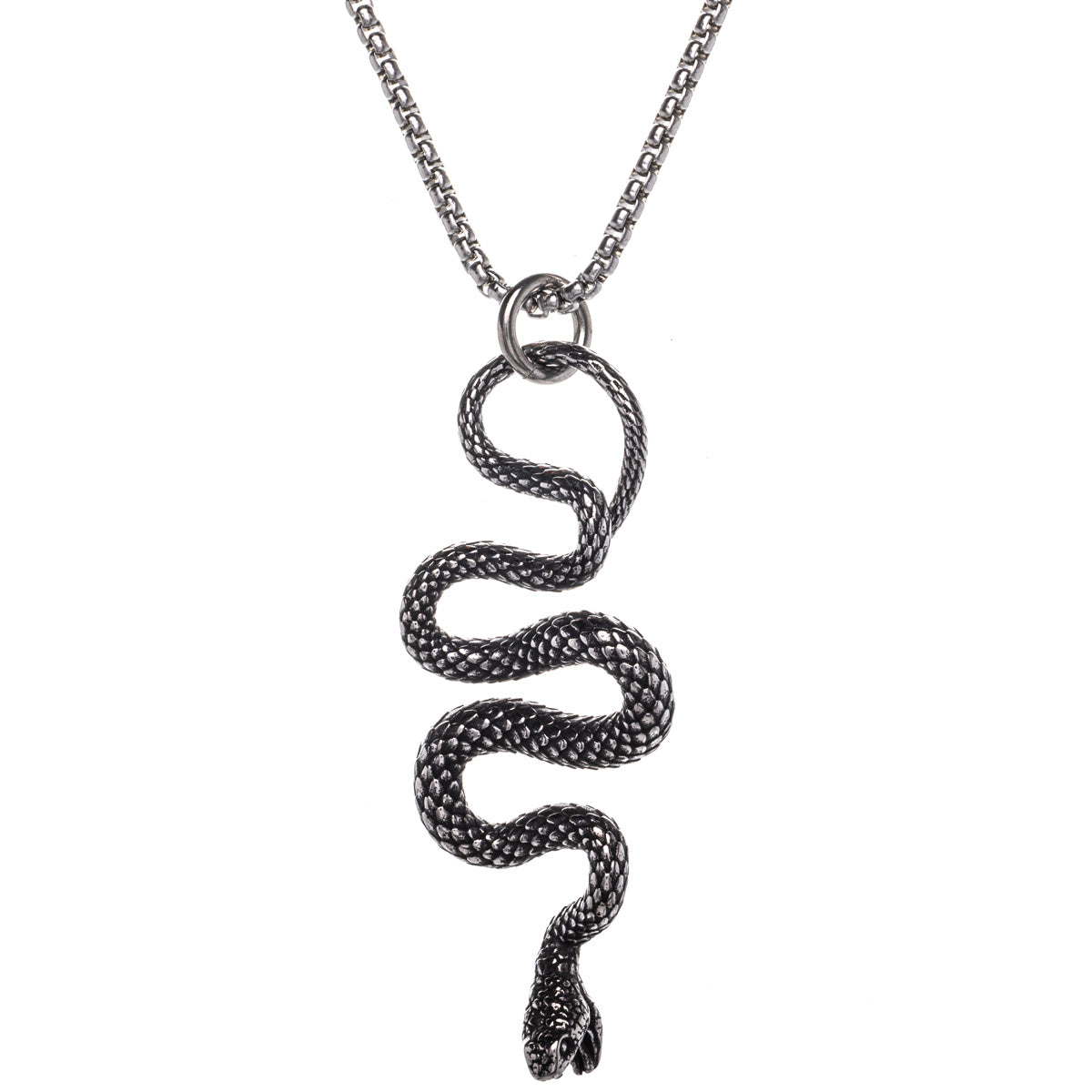 Jormungand serpent pendant necklace (Steel 316L)