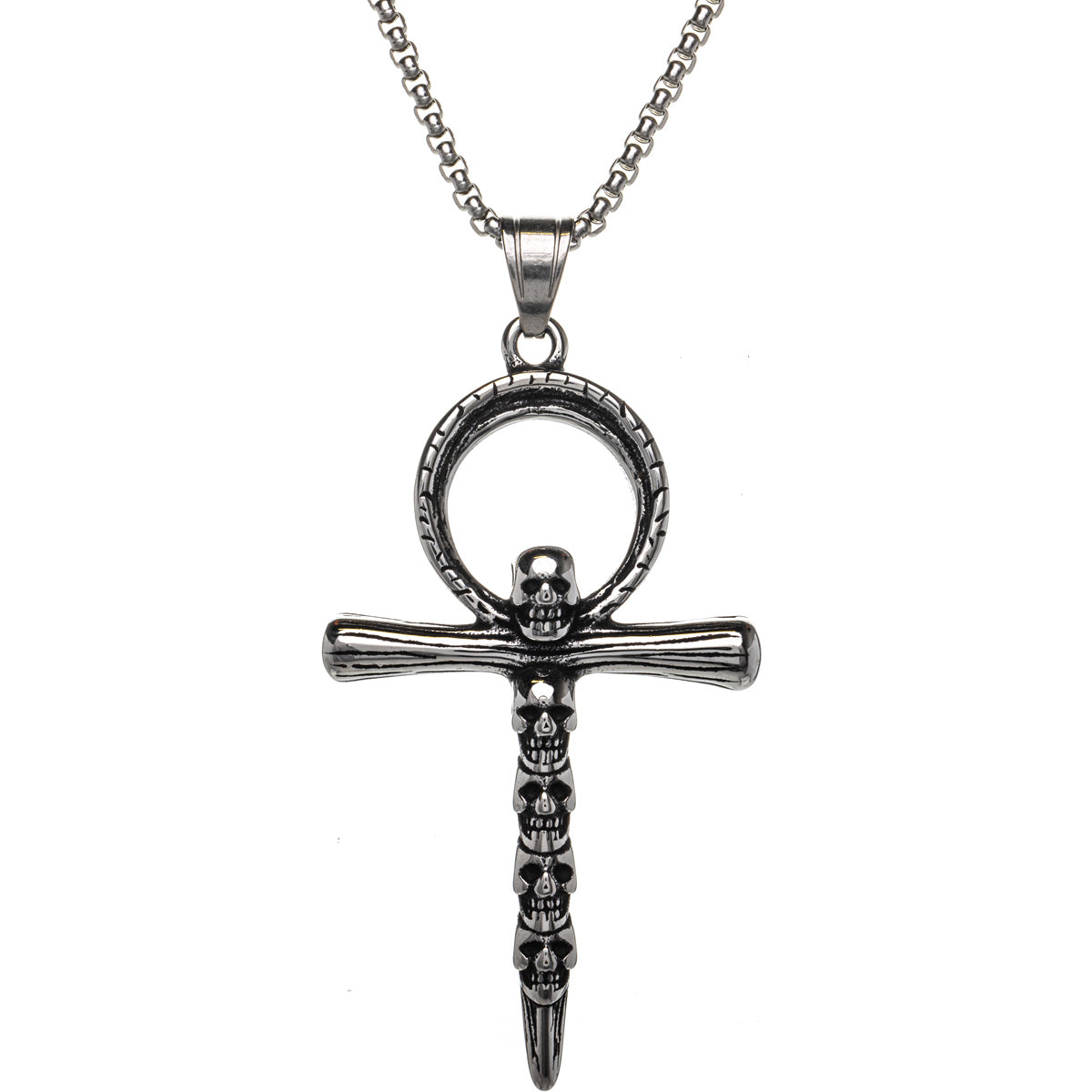 Ankh Dagger pendant necklace (Steel 316L)