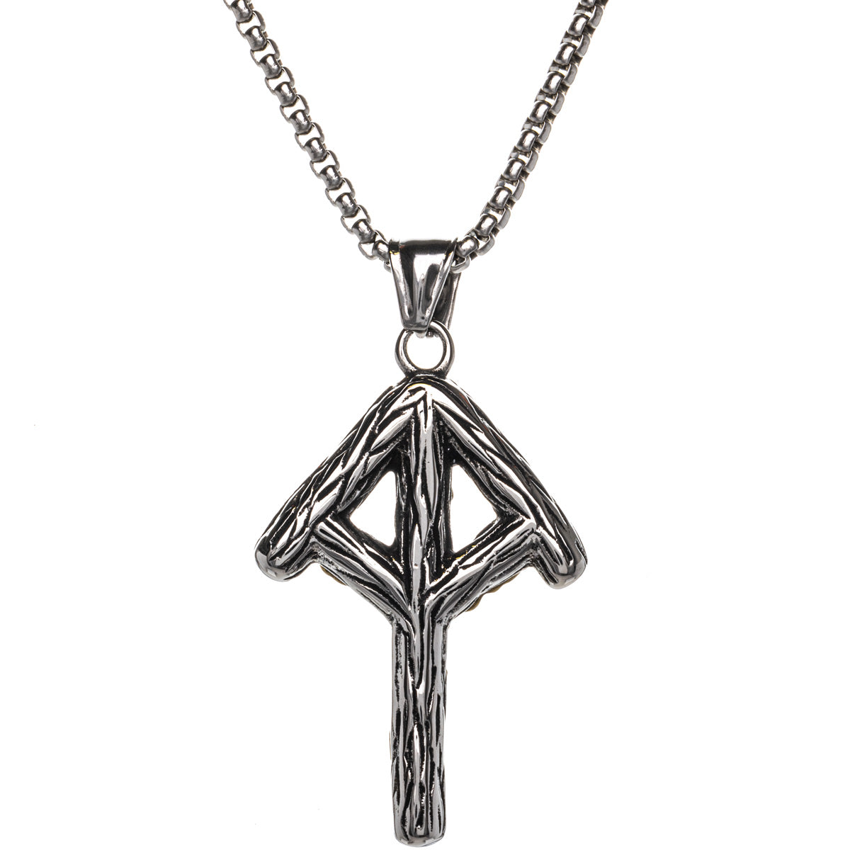 Algiz pendant tree of life pendant necklace (Steel 316L)