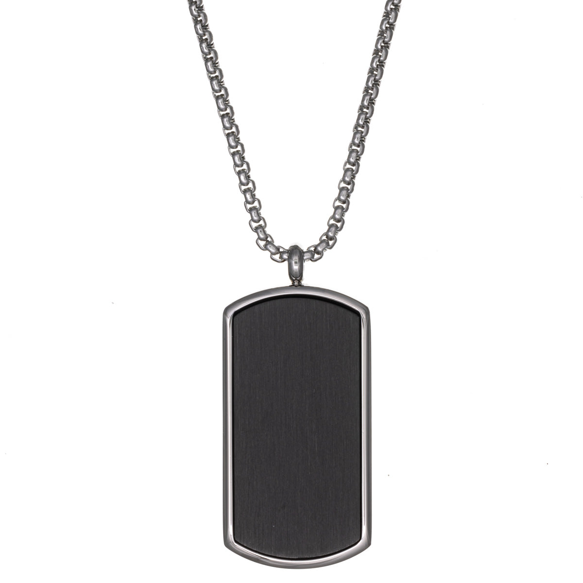 Dark slab necklace 55cm (Steel 316L)