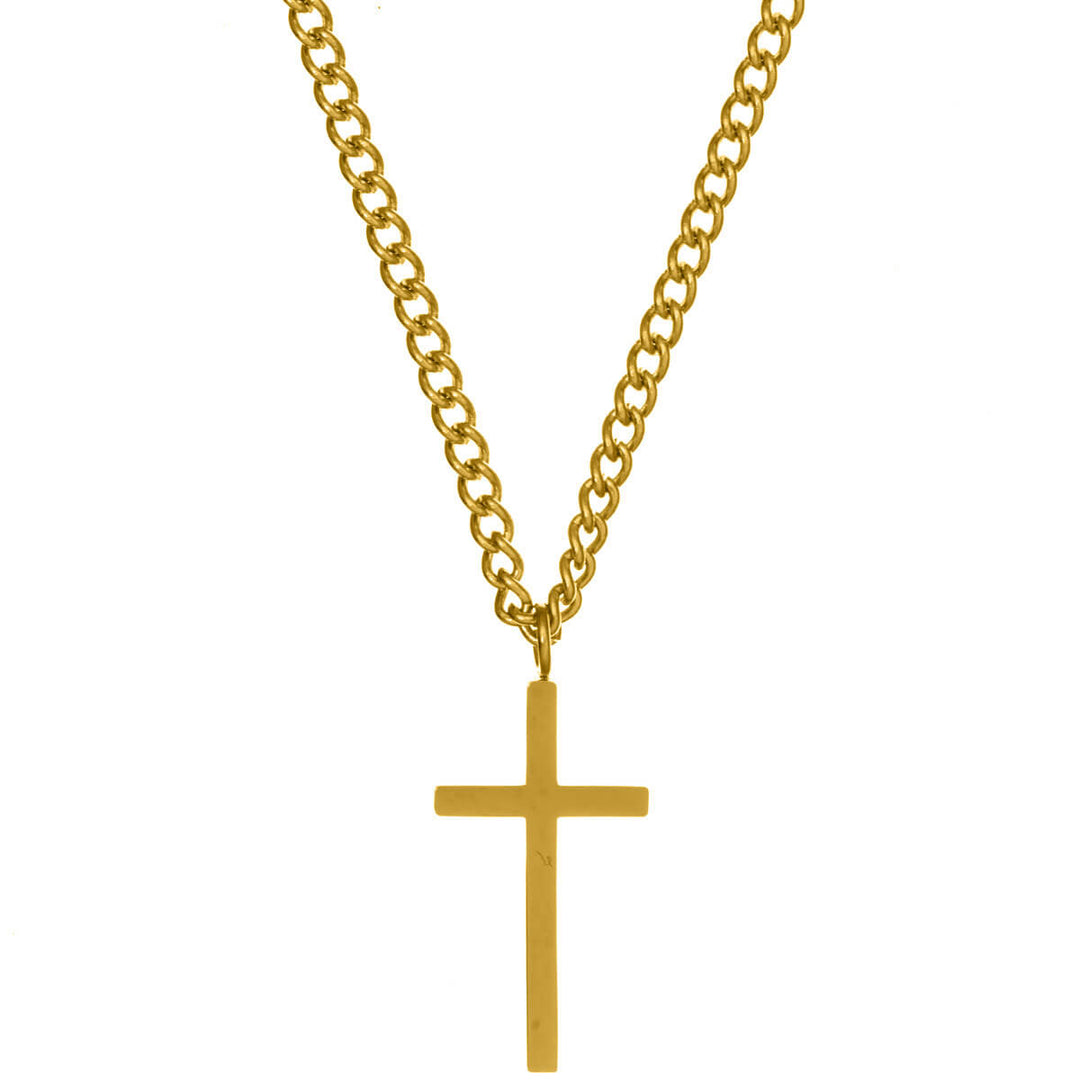 Cross pendant necklace 39cm +5cm (Steel 316L)