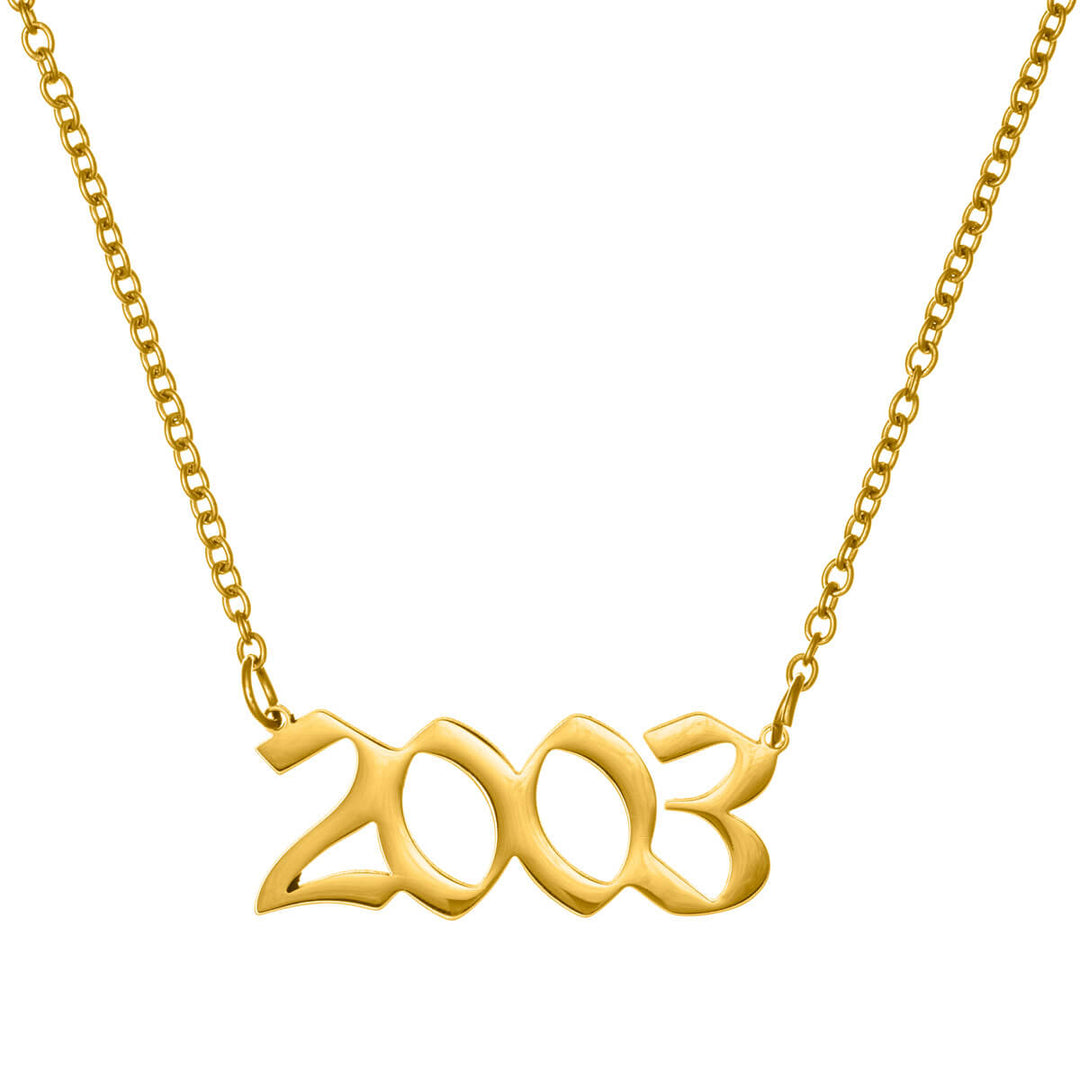 Year of birth necklace 54cm (Steel 316L)