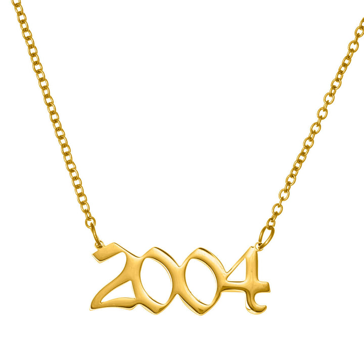 Year of birth necklace 54cm (Steel 316L)