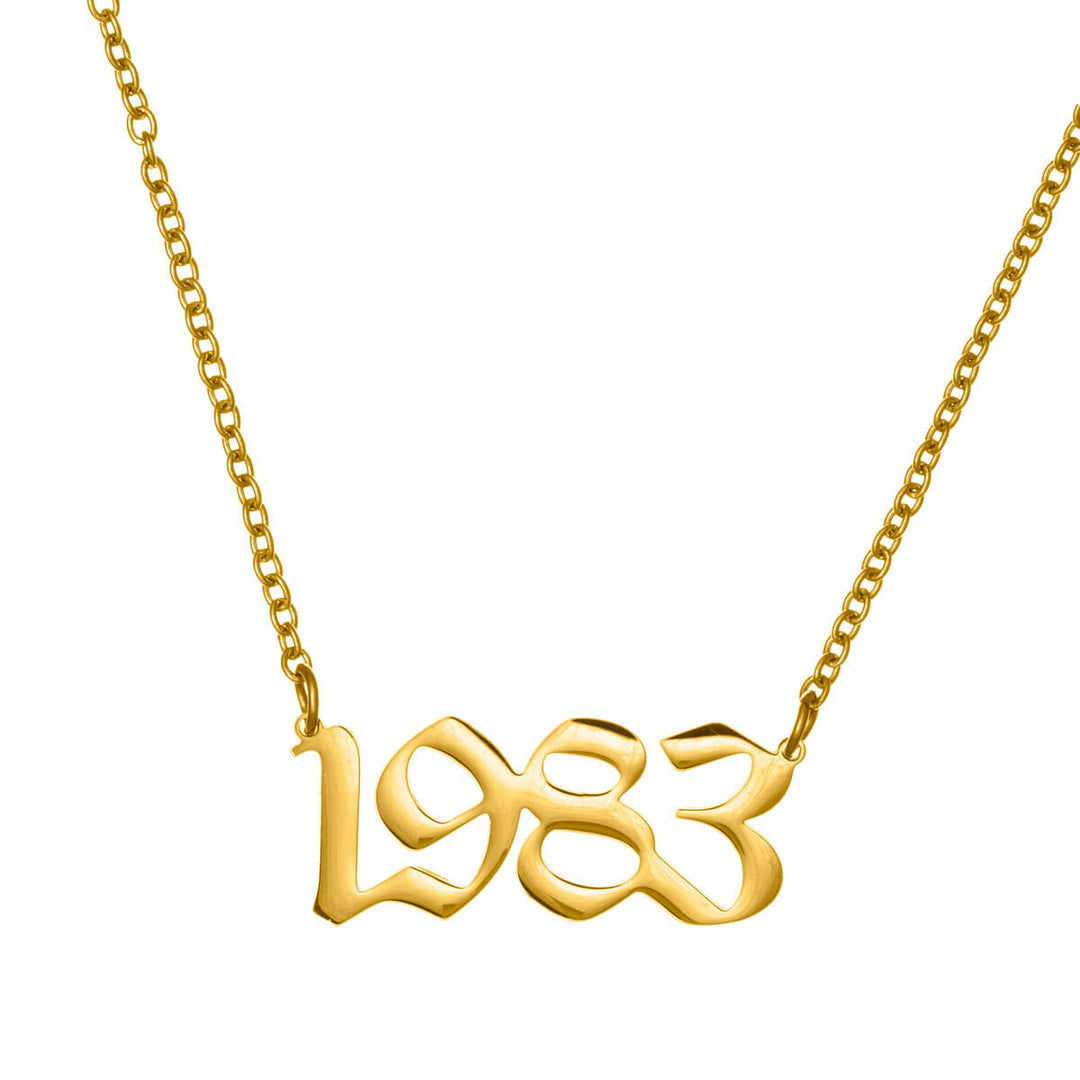 Year of birth necklace 54cm (Steel 316L)