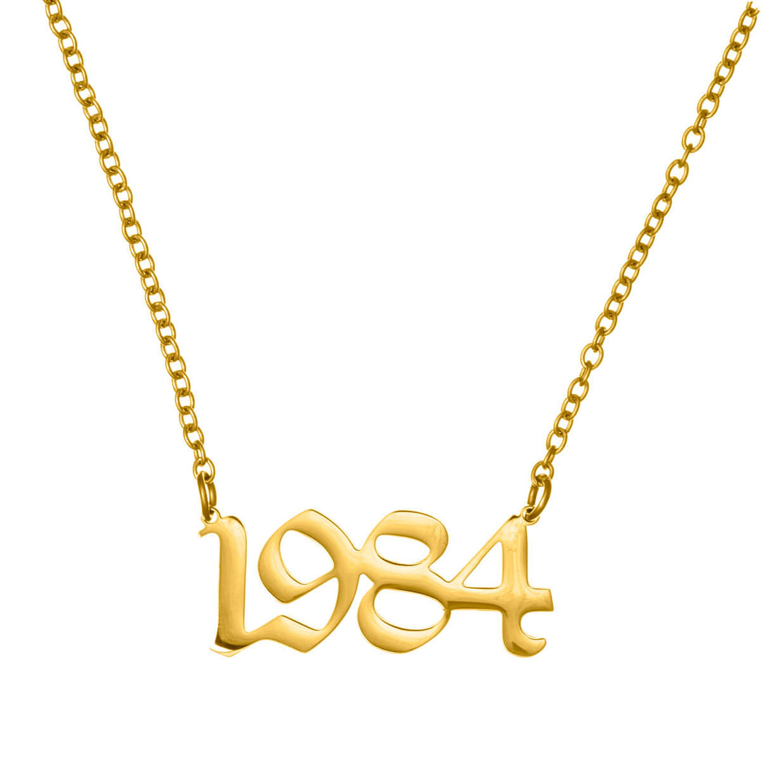 Year of birth necklace 54cm (Steel 316L)