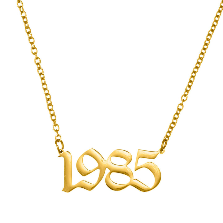 Year of birth necklace 54cm (Steel 316L)