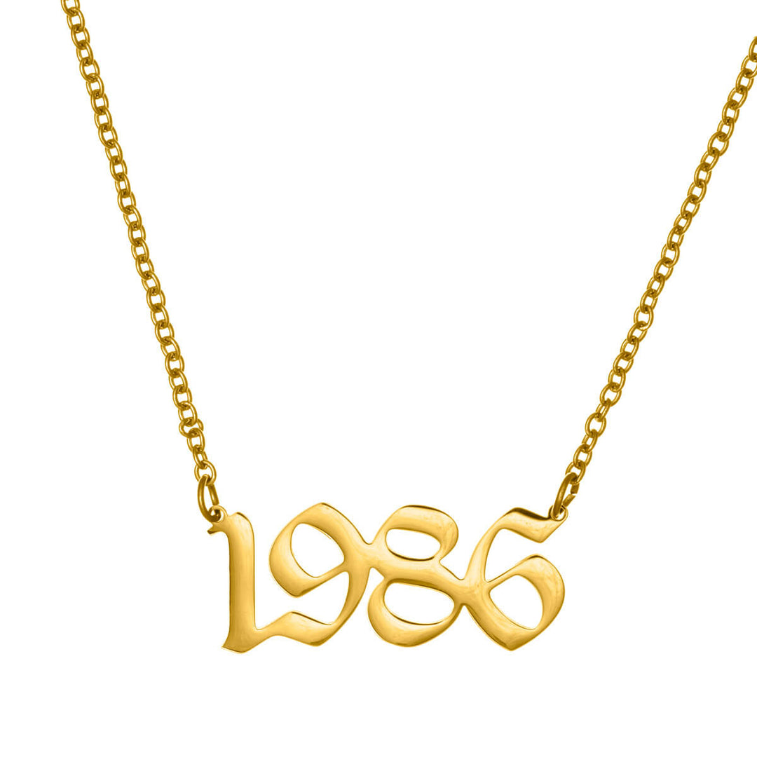 Year of birth necklace 54cm (Steel 316L)