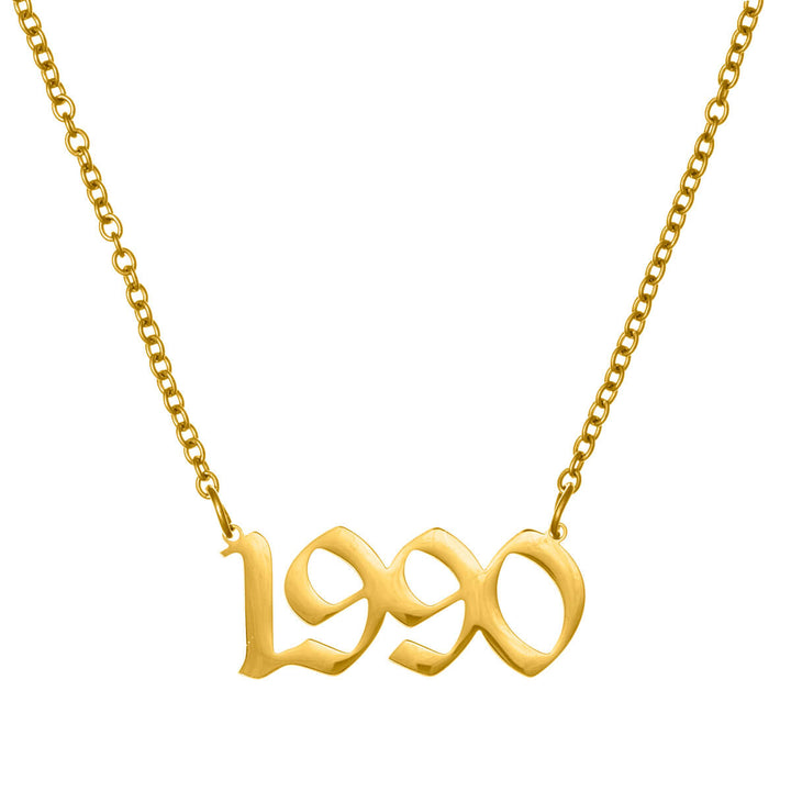 Year of birth necklace 54cm (Steel 316L)