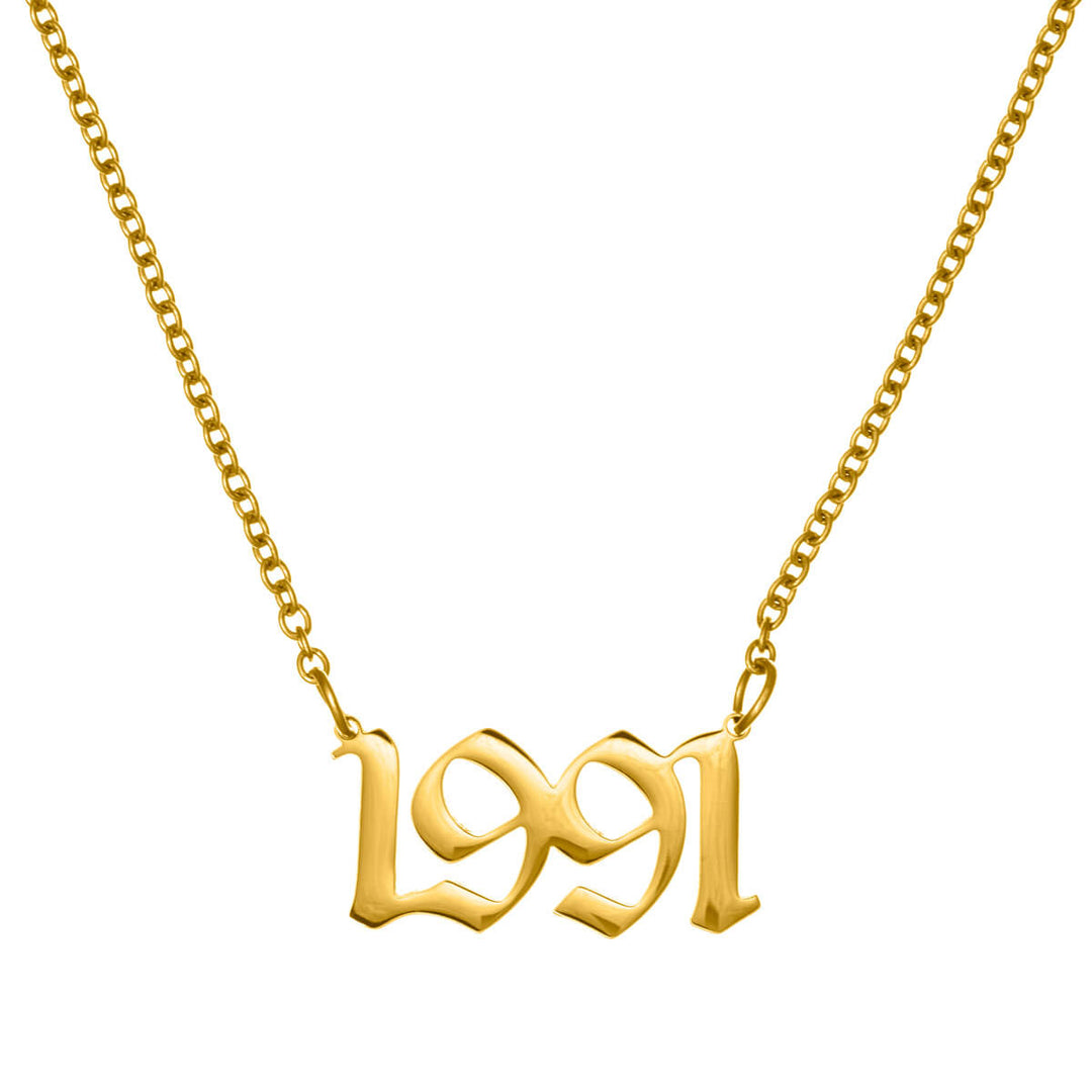 Year of birth necklace 54cm (Steel 316L)