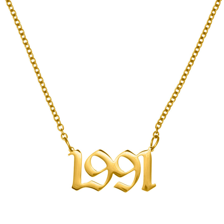 Year of birth necklace 54cm (Steel 316L)