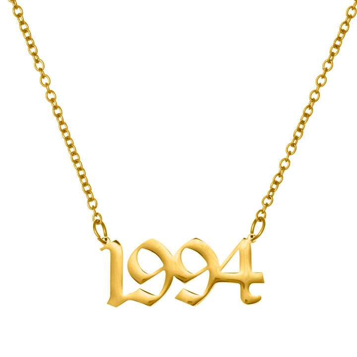 Year of birth necklace 54cm (Steel 316L)