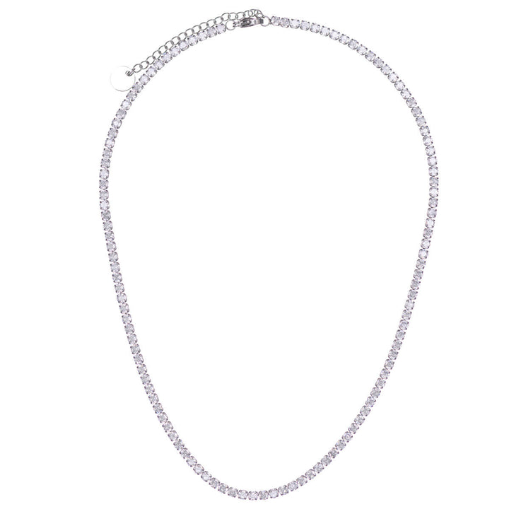 Zirkonia Tennis Halskette 40cm +5cm (Stahl 316L)