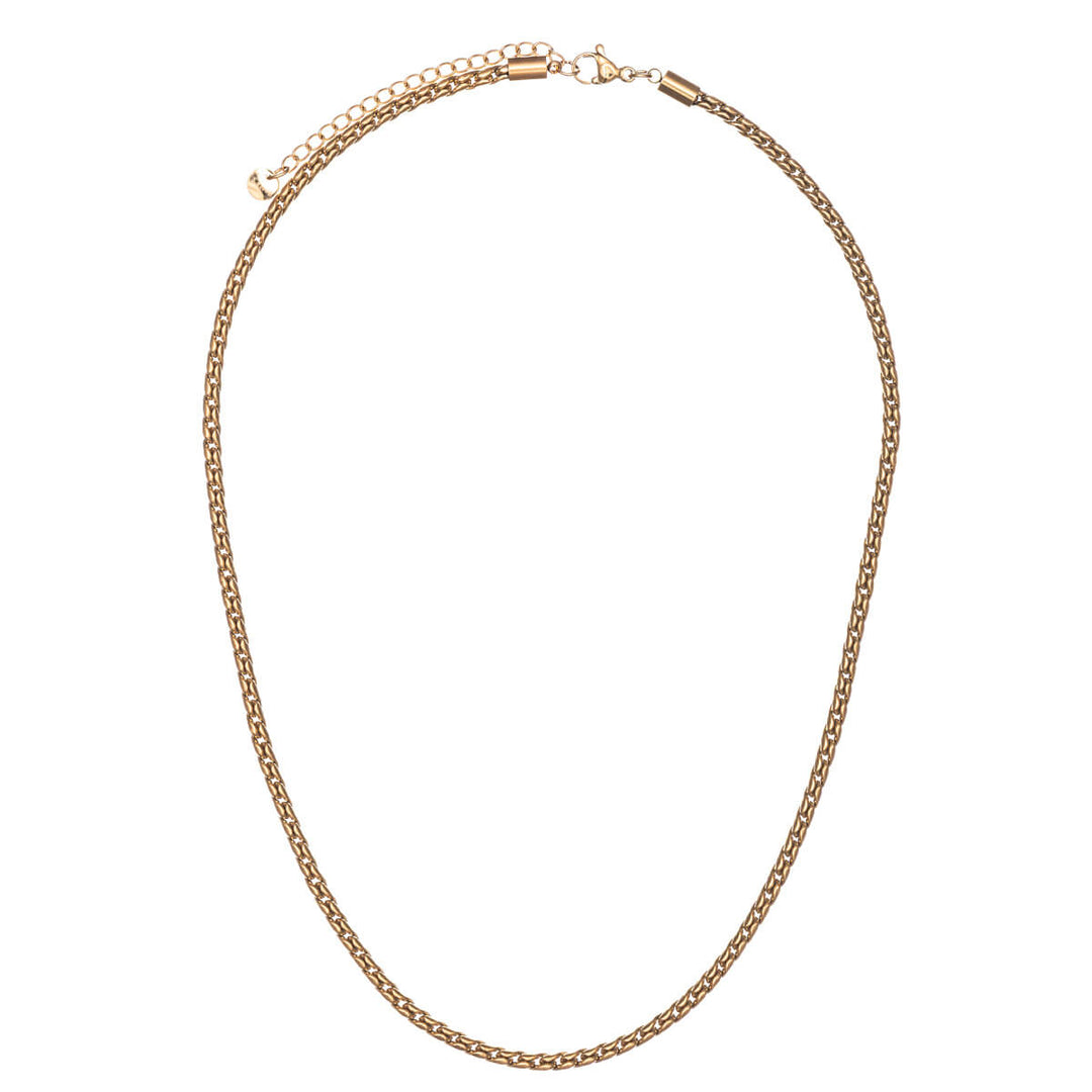 Pyöreä teräksinen kaulaketju 40cm +5cm (Teräs 316L)