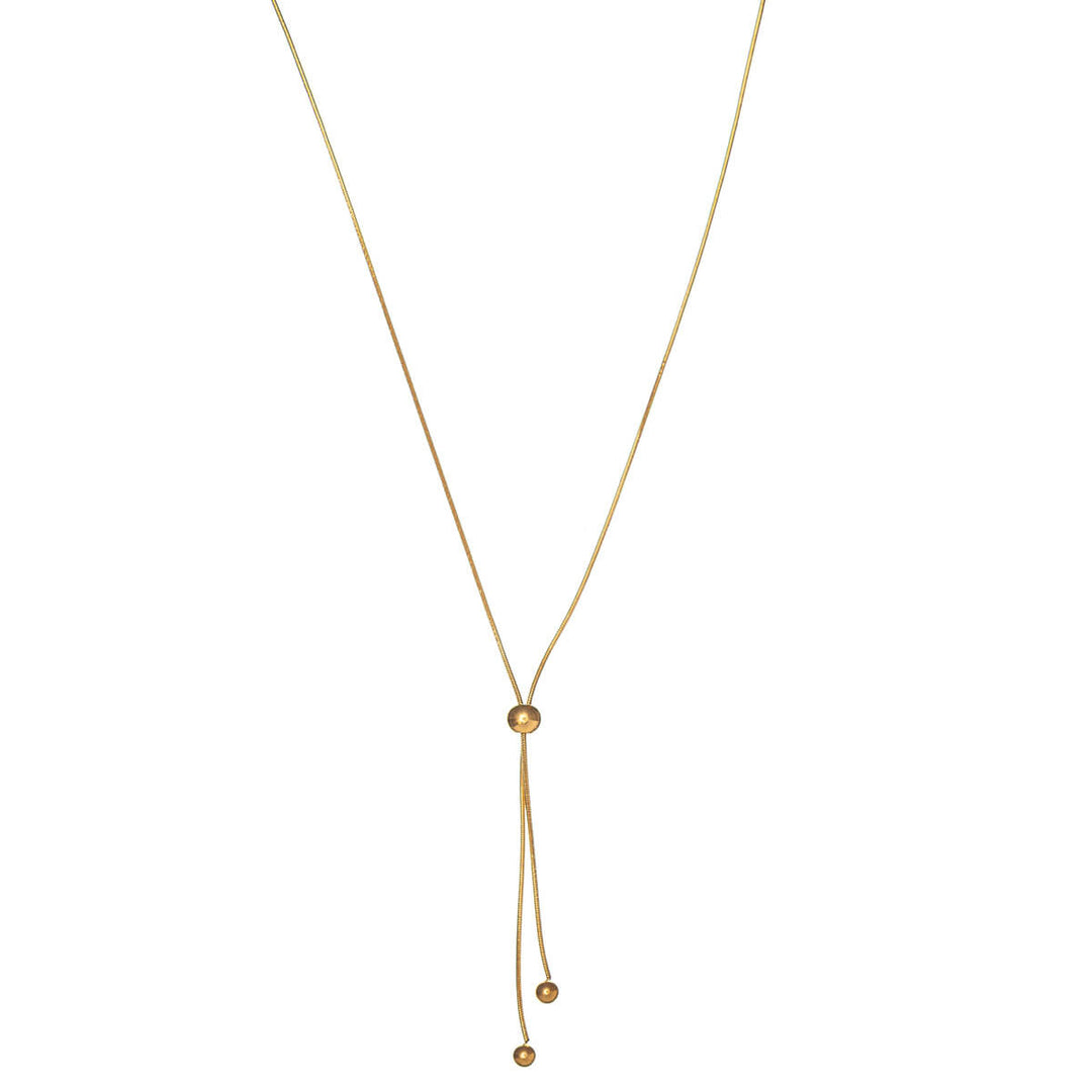 Säädettävä Y-muotoinen kaulakoru helmillä (Teräs 316L)